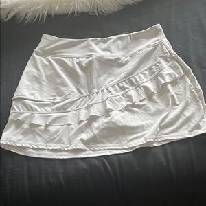 Kyodan White Ruffle Mini Skirt